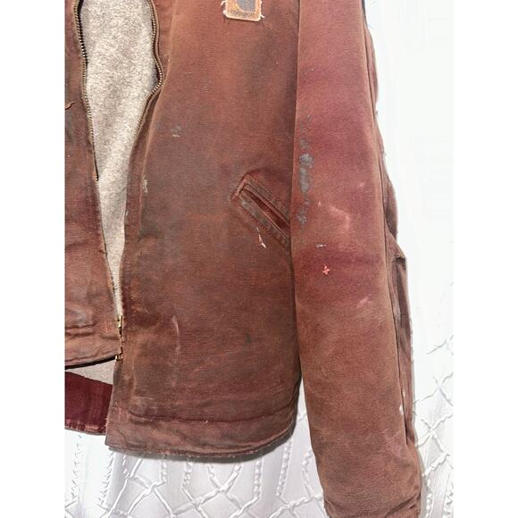 Carhartt men medium canvas, Sherpa, hooded jacket - Picture 2 of 9